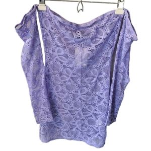 Gsuwoo strapless purple dress